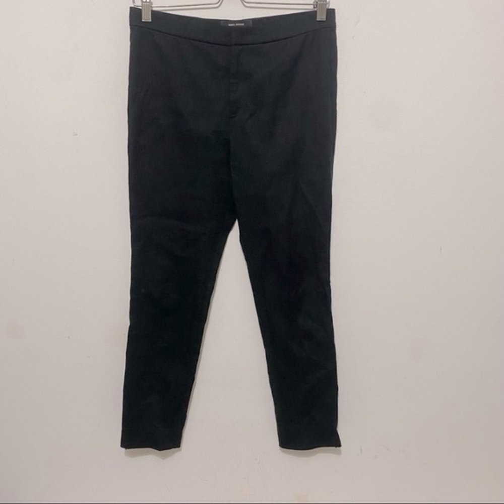 Isabel Marant Black Slim Zipper Ankle Back Pocket Pull On Trousers Size 38